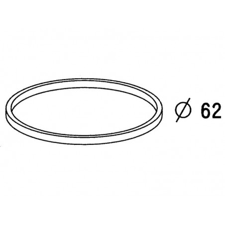 Joint de culot pour siphon 62 x 58 x 3 mm