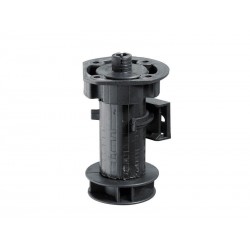 Lot de 4 pieds plastique noirs à  visser D.25mm H.100 mm