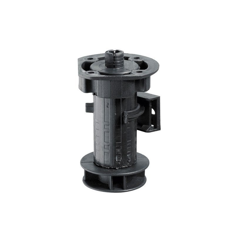 Lot de 4 pieds plastique noirs à  visser D.25mm H.100 mm