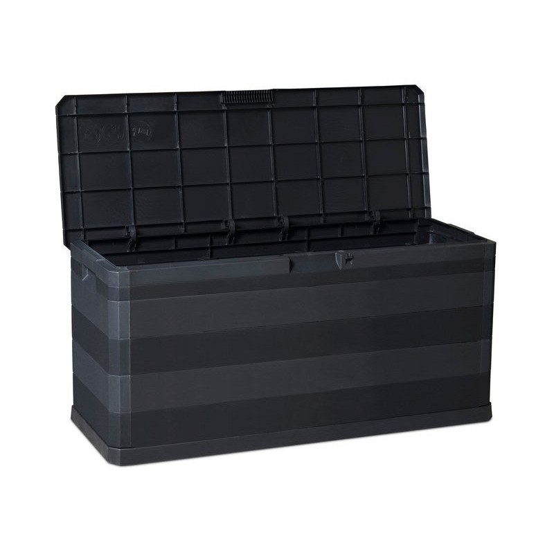 Coffre en plastique noir l.117 x P.45 x H.56 cm