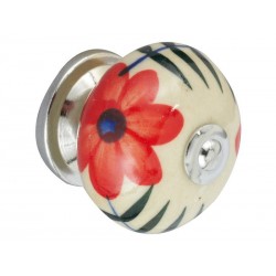 Bouton de meuble boule multicouleur porcelaine H.38 X L.40 X P.40 Mm