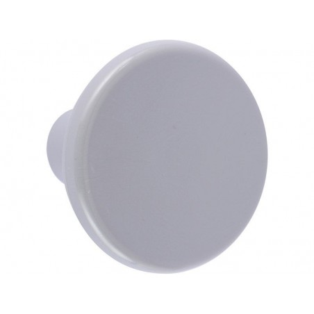 Lot de 6 boutons de meuble rond gris plastique H.27 X L.33 X P.33 Mm