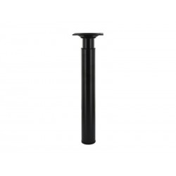 Pied de table basse cylindrique CIME réglable H. 21 à  35 cm acier époxy noir