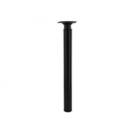 Pied de meuble cylindrique CIME réglable H.De 31 à  50 cm acier époxy noir
