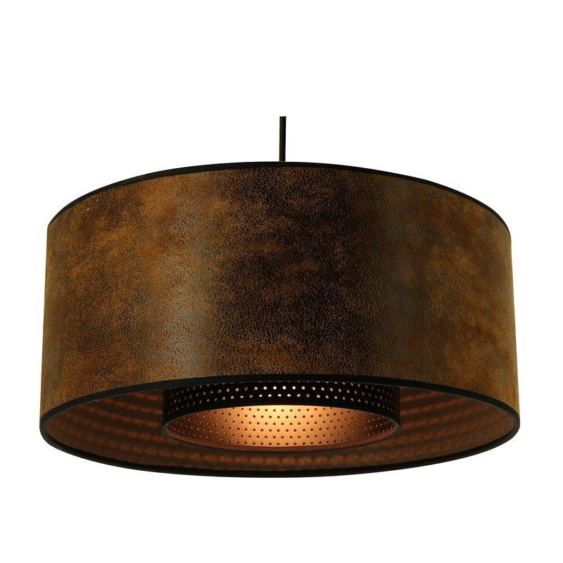 Suspension 1xE27 max 60W synthetique brun-noir METROPOLIGHT Club Diamètre 38 cm
