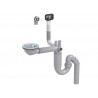 Ensemble vidage compLet gain de place pour évier 1 cuve diam. 80 mm