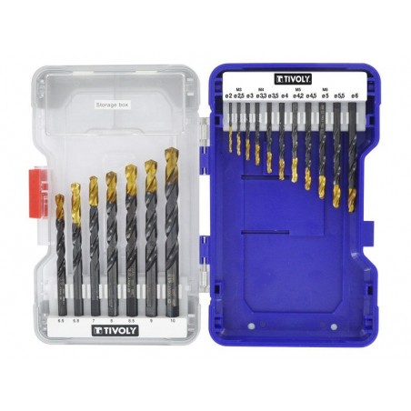 Lot de 18 forets à métal diam.2 à  10mm