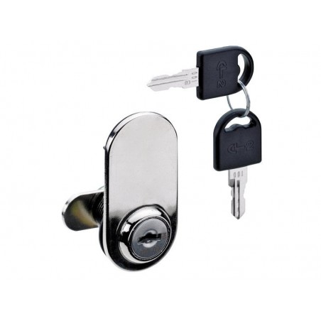 Serrure de vitrine acier à encastrerde 4 a 14mm reversible