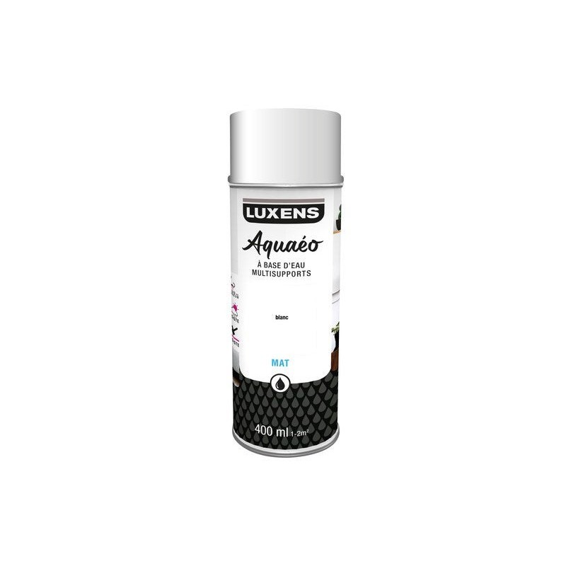 Peinture aérosol Aquaeo  blanc  mat 400  ml -  - meilleure qualité