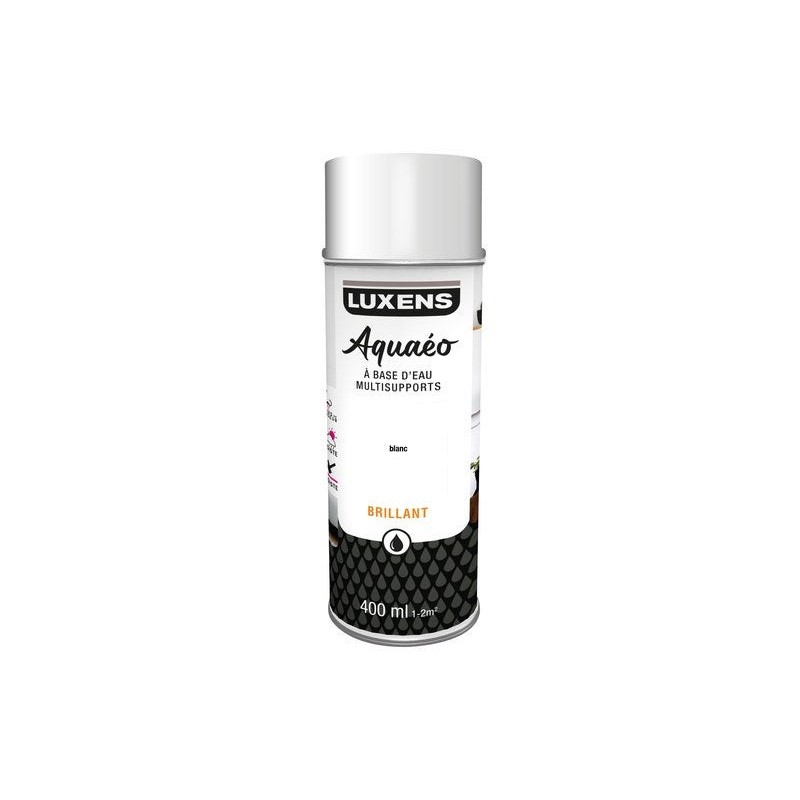 Peinture aérosol Aquaeo  blanc brillant 400  ml -  - meilleure qualité