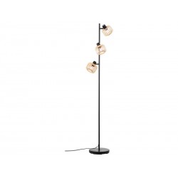 Lampadaire e27métal noir bambou pEcANd.28 cm