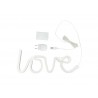 Lampe design en plastique blancNéon Love USB + batterie