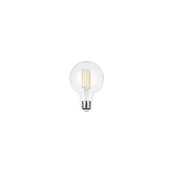 Ampoule connectée led clair globe 95 mm E27 806 Lm variation de blancs