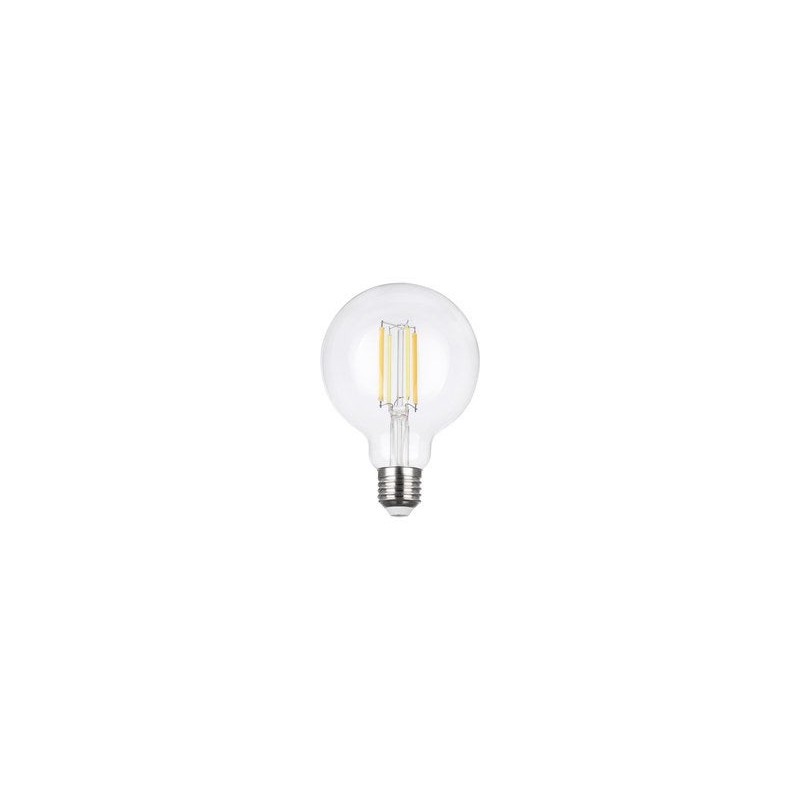Ampoule connectée led clair globe 95 mm E27 806 Lm variation de blancs