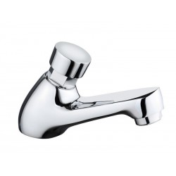 Robinet de lave-mains eau froide chrome temporise