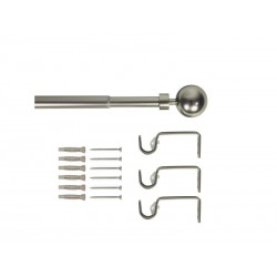 Kit de tringle à  rideau Ball Diam.19 mm Nickel mat 160-300 cm