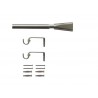 Kit de tringle à rideauPommel Diam.16 mm Nickel mat 120-210 cm