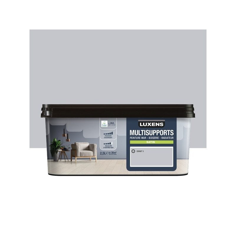 Peinture MS satiné 2.5L gris granit 5 -  - meilleure qualité