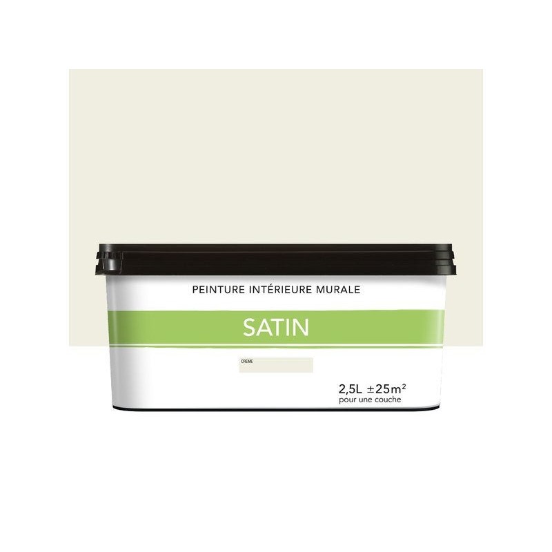 Peinture satiné pour murs intérieur 2.5 litres