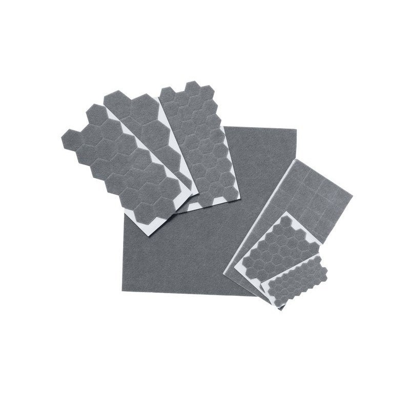 Lot de175 patins feutre +caoutchouc adhésif brun 7t