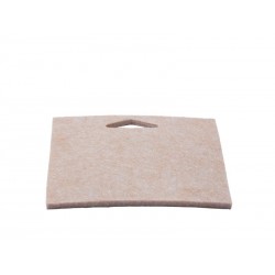 Plaque feutre+adhésifmarron 100x100mm