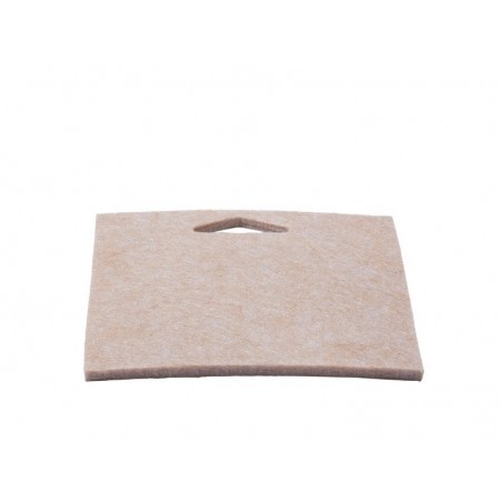 Plaque feutre+adhésifmarron 100x100mm