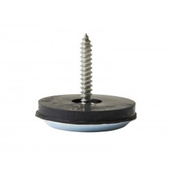 Lot de 4 patins gliss+vismarron 30mm