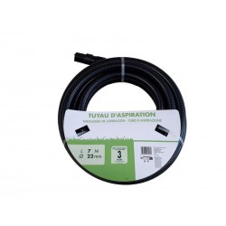 Tuyau daspiration équipé crépine plastique L7m d22mm