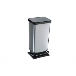 Poubelle de cuisine 40 l à pédale Simpla plastique carbone -  - meilleure qualité