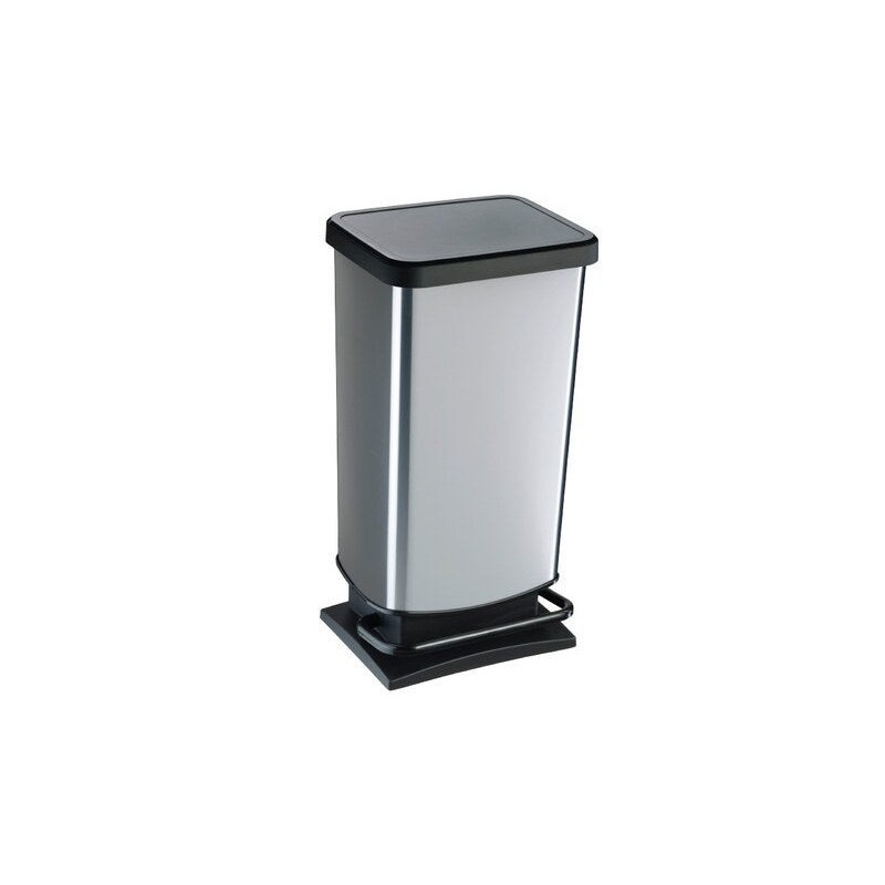 Poubelle de cuisine 40 l à pédale Simpla plastique carbone -  - meilleure qualité