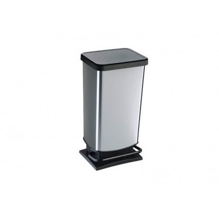 Poubelle de cuisine 40 l à pédale Simpla plastique carbone -  - meilleure qualité