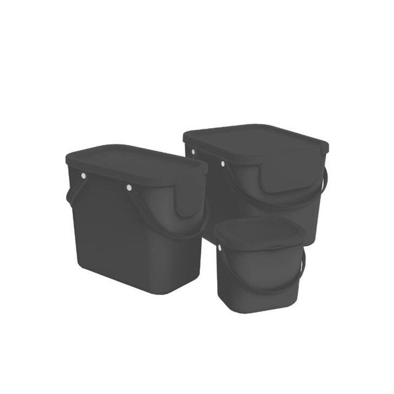 Poubelle déchets organiques 6 l  manuel trendy plastique gris -  - meilleure qualité