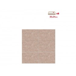 Lot de 8 patins feutre en laine adhésif35 x 24mm beige