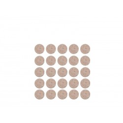 Lot de 25 patins feutre en laine adhésifdiam. 13mm beige