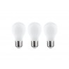 Lot de 3 ampoules led E27 806Lm 60W classe énergétique A blanc chaud