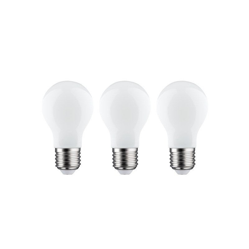 Lot de 3 ampoules led E27 806Lm 60W classe énergétique A blanc neutre