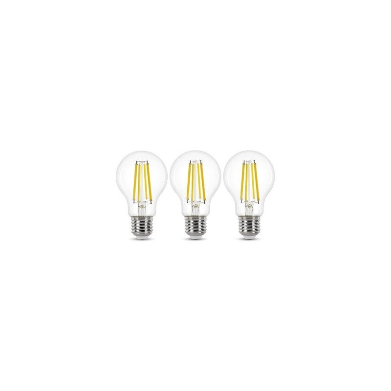 Lot de 3 ampoules led à  filamentE27 806Lm 3.8W