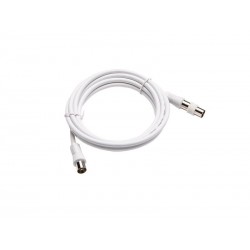 Cordon coaxial 95mm 2m mâle-femelle+adaptateur mâle-mâle LEXMAN