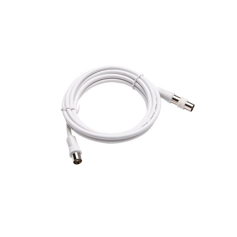 Cordon coaxial 95mm 2m mâle-femelle+adaptateur mâle-mâle LEXMAN