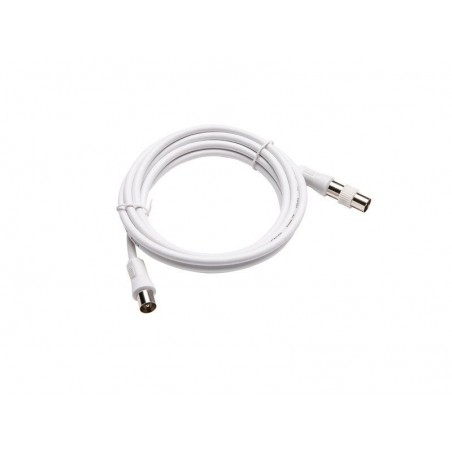 Cordon coaxial 95mm 2m mâle-femelle+adaptateur mâle-mâle LEXMAN