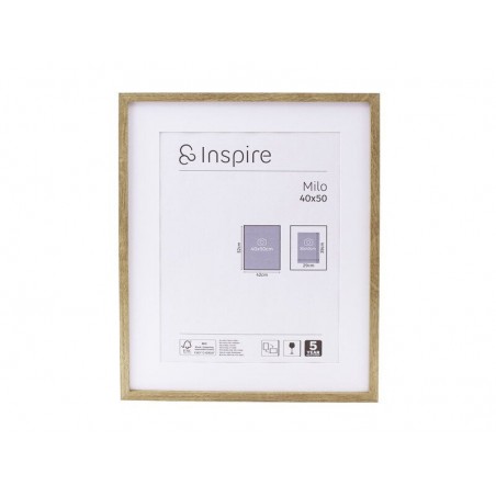 Cadre en bois de chêne Milo  l.40 X H.50 cm - meilleure qualité