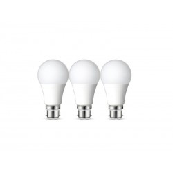 Lot de 3 ampoules led plastique B22 1521lm 100W blanc chaud