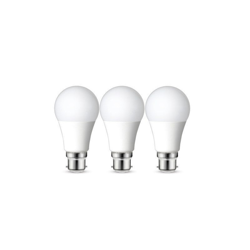 Lot de 3 ampoules led plastique B22 1521lm 100W blanc chaud