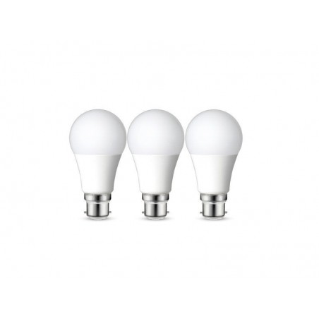 Lot de 3 ampoules led plastique B22 1521lm 100W blanc chaud