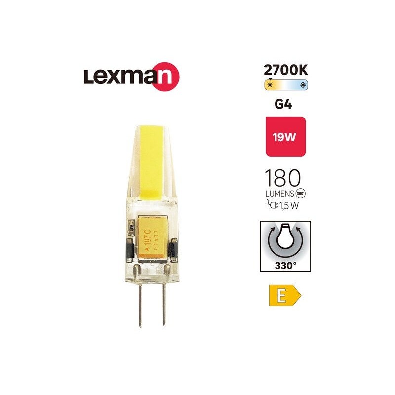 Ampoule led capsule G4 180lm 19W blanc chaud