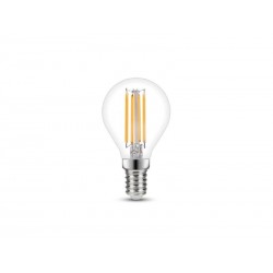 Ampoule led à  filament sphérique E14 806Lm 60W blanc chaud