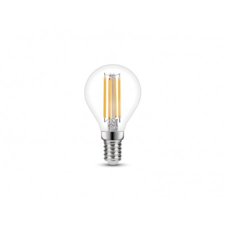 Ampoule led à  filament sphérique E14 806Lm 60W blanc chaud