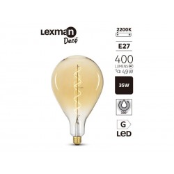 Ampoule led décorative XL E27 400lm 35W blanc très chaud