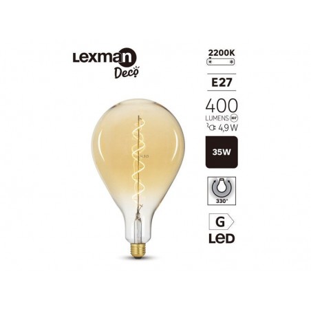 Ampoule led décorative XL E27 400lm 35W blanc très chaud