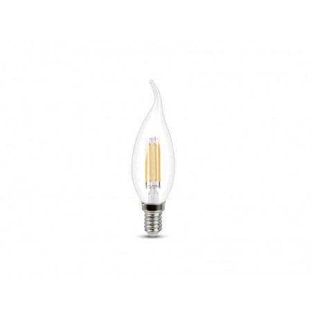 Ampoule led filament flamme coup de vent E14 470lm 40W blanc chaud